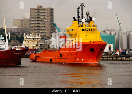 Viking-Troll im Hafen von Aberdeen Stockfoto