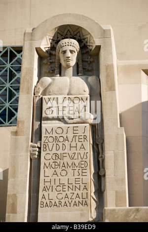 Fassade Detail Richard Riordan Central Library Downtown Los Angeles Stockfoto