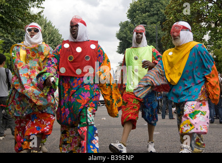 Besucher in exotischen Kostüm Notting Hill Carnival London UK 24. August 2008 Stockfoto