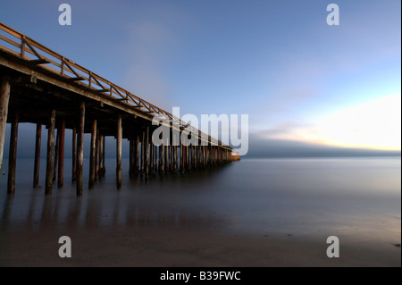 Seacliff Beach Pier Sonnenuntergang 08 Stockfoto