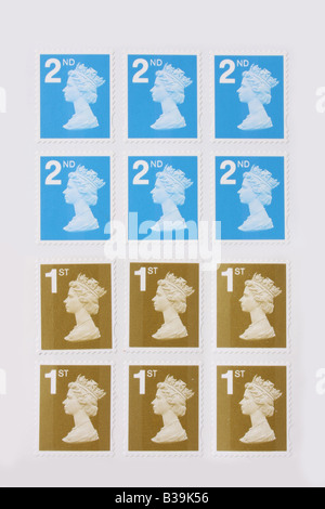 UK-Briefmarken. Stockfoto
