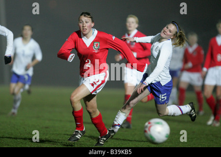 Wales v die Nertherlands Womens internationalen Fußball match bei der Newport-Stadion Stockfoto