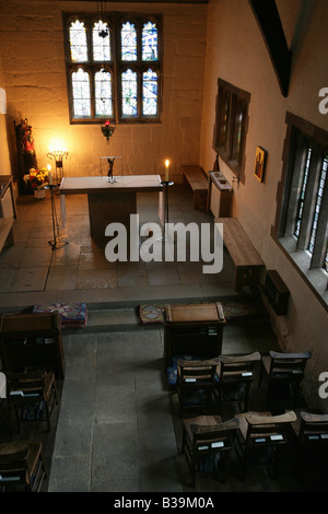 Stadt von Derby, England. Innenansicht der Kapelle von St. Mary auf der Brücke an der Derby St Mary's Bridge. Stockfoto