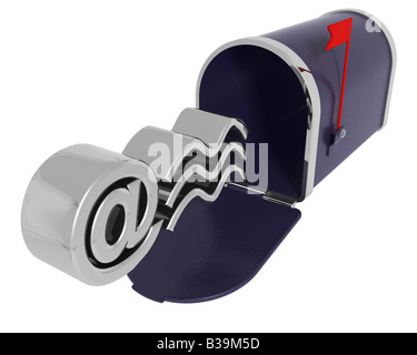 3D Render eine Mail-box Stockfoto