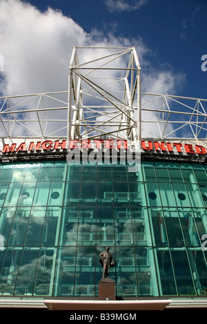 Haupteingang zu Manchester United Football club Stockfoto