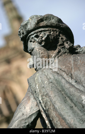 Stadt von Derby, England. Anthony Steinen geformt, Bonnie Prince Charlie, auch als Charles Edward Stuart bekannt. Stockfoto