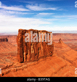 Aerial Landschaft der Tafelberge in Canyonlands Nationalpark Moab Utah USA Stockfoto