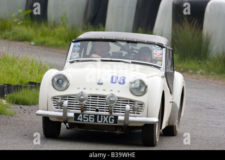 1959 triumph TR3A Oldtimer Autotest Rallye Knockhill Fife Schottland 2008 Stockfoto