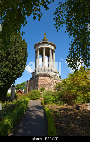 Verbrennungen-Denkmal in Burn Heritage Park unter dem Motto zu Robert Burns Dichter Alloway Ayr Ayrshire Schottland Burns National Heritage Park Stockfoto