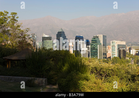 Chile, Santiago, Blick auf die Stadt vom Cerro San Cristobal Stockfoto