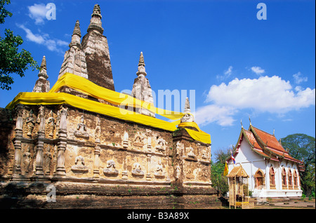 Thailand, Chiang Mai, Wat Jet Yot, Stockfoto