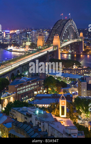Australien, New South Wales, Sydney, Sydney Harbour Bridge aus dem Felsen Stockfoto