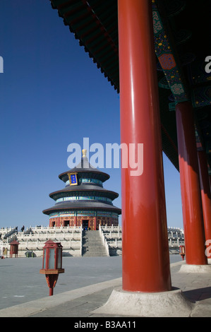 China, Peking, Himmelstempel, Halle der Gebete für gute Ernten (b.1420) Stockfoto