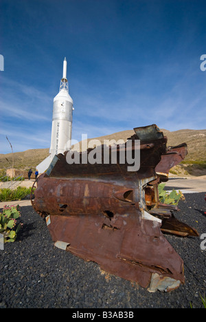 USA, New Mexico, Alamogordo, Raum Geschichtsmuseum, bleibt der V2-Rakete & Little Joe II Solid-getankte Rakete Stockfoto