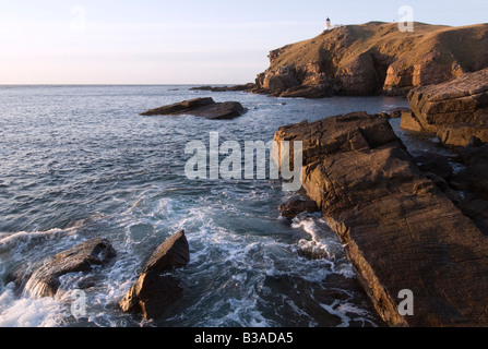 Stoner Kopf Lighhouse, Assynt, Sutherland, Nordwesten Schottlands Stockfoto