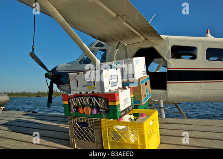 DeHavilland Beaver Wasserflugzeug "Arbeitspferd" der Norden Kanadas, trägt eine hohe Nutzlast von Fracht und Zubehör Stockfoto