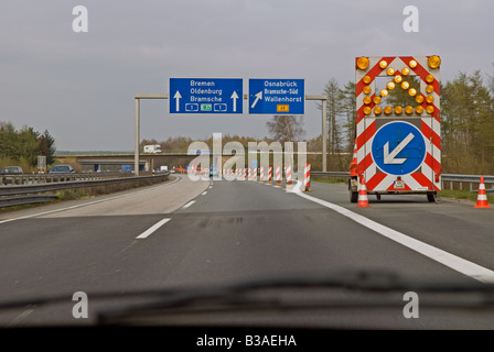 A1 Richtung Norden in Richtung Bremen, Nordrhein-Westfalen, Deutschland. Stockfoto