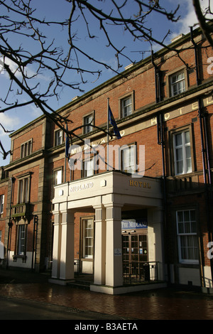 Stadt von Derby, England. Die Midlands-Hotel, das von der North Midland Railway Architekten Francis Thompson entworfen wurde. Stockfoto