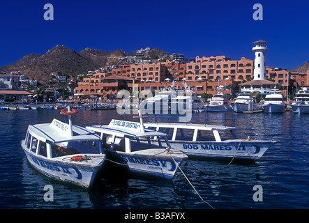 Glasbodenboot, Glas - untere Boote, Boot Tour, Bootstouren, Boot, Boote, Marina, Cabo San Lucas, Baja California Sur, Mexiko Stockfoto