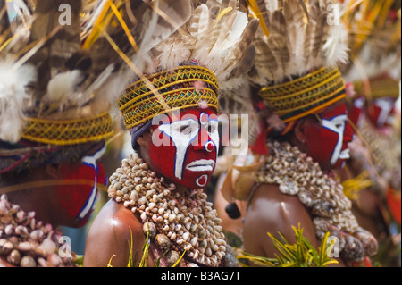 PNG-Tänzerin Goroka Show Singsing Stockfoto