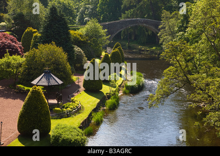 Auld Brig O'Doon, in der Nähe von Alloway, Ayrshire Schottland. Erwähnt im Gedicht "Tam o' shanter" von Robert Burns Stockfoto