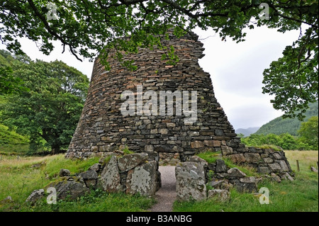 Telve, piktische Broch Dun. Gleann Beag, in der Nähe von Glenelg, Skye und Lochalsh, Schottland, Vereinigtes Königreich, Europa. Stockfoto