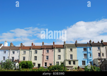 Schlossterrasse, Chepstow, Monmouthshire, Wales, Vereinigtes Königreich Stockfoto