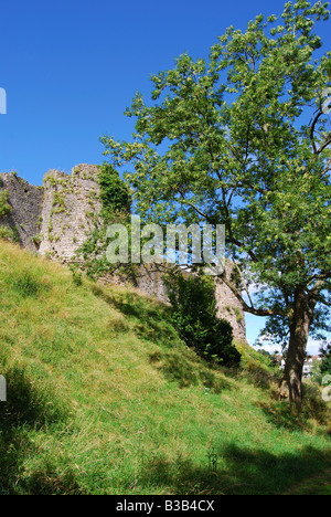 Chepstow Castle, zeigt Marten es Turm, Chepstow, Monmouthshire, Wales, Vereinigtes Königreich Stockfoto