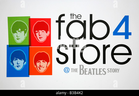 Juli 2008 - Speichern der Fab Four Beatles Story Museum Liverpool England UK Stockfoto