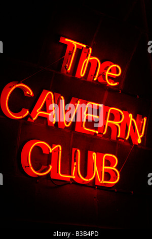 Juli 2008 - die Cavern Club Neon unterzeichnen Liverpool England UK Stockfoto