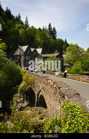 Paar Brücke Pont y Betws y Coed Conwy Wales Stockfoto