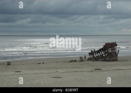 Wrack der Peter Iredale, Ft Stevens State Park WA Stockfoto