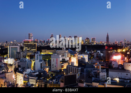 Shinjuku und Shibuya Bezirke, Tokyo, Japan Stockfoto