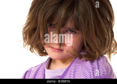 Junge Mädchen auf der Suche wütend Stockfoto