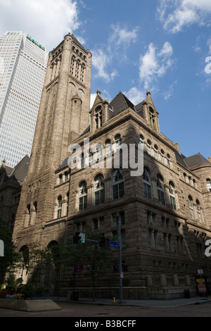 H. H. Richardson Meisterwerk in Granit, das Allegheny County Courthouse, Pittsburgh, Pennsylvania Stockfoto