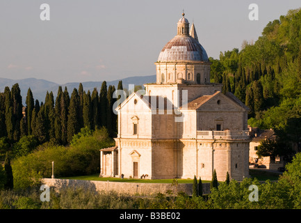 Heiligtum der Madonna di San Biagio in der Nähe von Montepulciano, Valle de Orcia Toskana Italien Stockfoto
