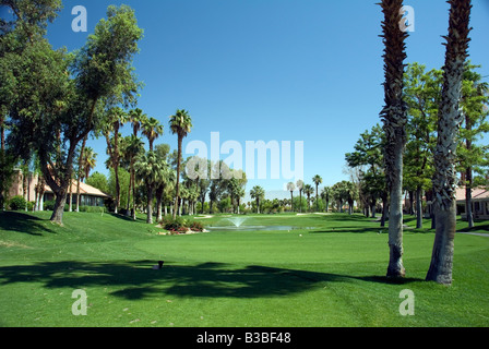 Oasis Golf course schöne schöne malerische Western uns USA in Palm Desert in Kalifornien in der Nähe von Palm Springs CA Stockfoto