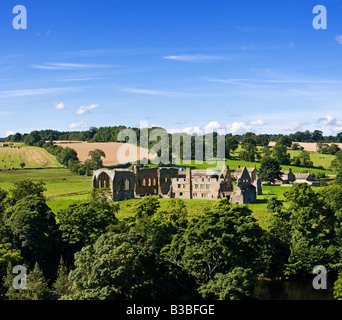 Ruinen der Abtei von Egglestone, County Durham, England, UK Stockfoto