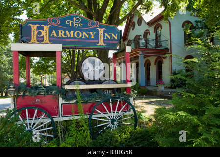 Malerische Harmony Pennsylvania ehemaligen kommunalen Religionsgesellschaft der Rappites aka Harmonists Stockfoto