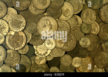 Preußische Münzen aus der numismatischen Sammlung des Bode-Museums in Berlin, Deutschland Stockfoto