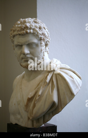 Marmorbüste von Roman Emperor Caracalla im Pergamon Museum in Berlin, Deutschland Stockfoto