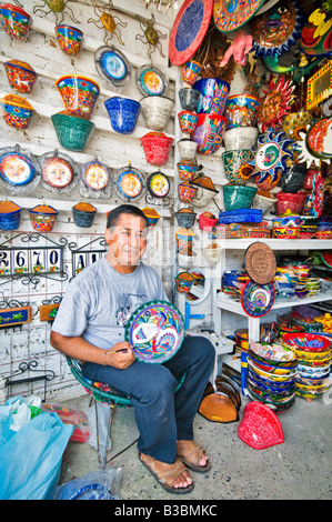 ZIHUATANEJO, Mexiko - das lokale Handwerk Märkte in Zihuatanejo, Mexiko. Stockfoto