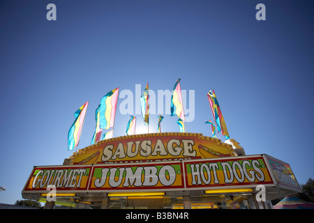 Hot-Dog-Stand auf der Kirmes Ancaster, Ancaster, Ontario, Kanada Stockfoto