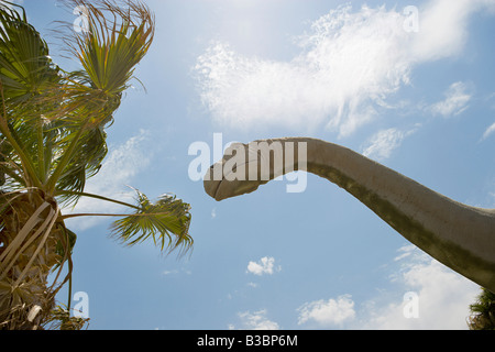 Nahaufnahme der Cabazon Dinosaurier, Cabazon, Kalifornien, USA Stockfoto