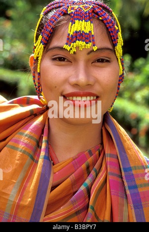 Mädchen in Biban Kostüm Davao Mindanao Philippinen Stockfoto