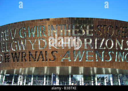 Wales Millennium Centre, Bucht von Cardiff, Cardiff, South Glamorgan, Wales, Großbritannien Stockfoto