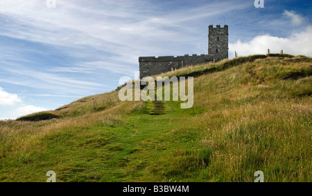 13. Jahrhundert Kirche von St. Michael de Rupe Brentor Devon England Stockfoto