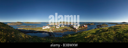 Pamorama-Ansicht. Sør-Gjæslingan in Vikna, Norwegen. Stockfoto