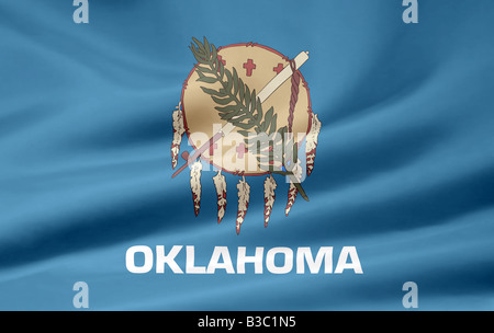 Sehr große Version der Flagge ein Oklahoma Stockfoto