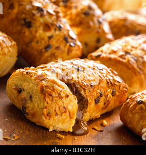 Ein Schoko-croissant Stockfoto